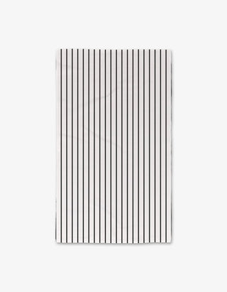 White Linen Geometry Tea Towel